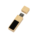 USB 2.0- флешка на 32 Гб c подсветкой логотипа «Bamboo LED» для нанесения логотипа