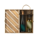 Коробка подарочная из массива дерева «Two-bottle box» для нанесения логотипа