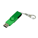 USB 3.0- флешка промо на 128 Гб с поворотным механизмом и однотонным металлическим клипом для нанесения логотипа