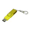 USB 3.0- флешка промо на 128 Гб с поворотным механизмом и однотонным металлическим клипом для нанесения логотипа