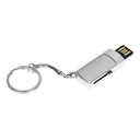 USB 2.0- флешка на 16 Гб с выдвижным механизмом и мини чипом для нанесения логотипа