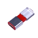 USB 2.0- флешка промо на 32 Гб прямоугольной формы, выдвижной механизм для нанесения логотипа