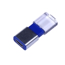 USB 2.0- флешка промо на 32 Гб прямоугольной формы, выдвижной механизм для нанесения логотипа