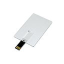 USB 2.0- флешка на 16 Гб в виде металлической карты, с раскладным чипом для нанесения логотипа