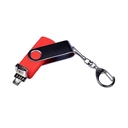 USB 2.0/micro USB/Type-C- флешка на 16 Гб c поворотным механизмом для нанесения логотипа