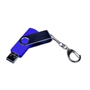 USB 2.0/micro USB/Type-C- флешка на 16 Гб c поворотным механизмом для нанесения логотипа