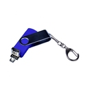 USB 2.0/micro USB/Type-C- флешка на 16 Гб c поворотным механизмом для нанесения логотипа