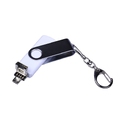 USB 2.0/micro USB/Type-C- флешка на 16 Гб c поворотным механизмом для нанесения логотипа