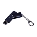 USB 2.0/micro USB/Type-C- флешка на 16 Гб c поворотным механизмом для нанесения логотипа
