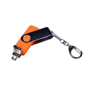 USB 2.0/micro USB/Type-C- флешка на 16 Гб c поворотным механизмом для нанесения логотипа