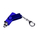 USB 2.0/micro USB/Type-С- флешка на 16 Гб 3-в-1 с поворотным механизмом для нанесения логотипа