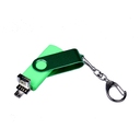 USB 2.0/micro USB/Type-С- флешка на 16 Гб 3-в-1 с поворотным механизмом для нанесения логотипа