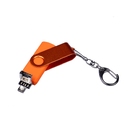 USB 2.0/micro USB/Type-С- флешка на 16 Гб 3-в-1 с поворотным механизмом для нанесения логотипа