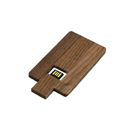 USB 2.0- флешка на 8 Гб в виде деревянной карточки с выдвижным механизмом для нанесения логотипа