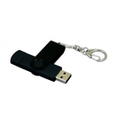 USB 2.0- флешка на 16 Гб с поворотным механизмом и дополнительным разъемом Micro USB для нанесения логотипа