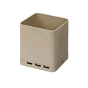 Настольный органайзер Cubic с функциями USB-хаба и беспроводной зарядки для нанесения логотипа