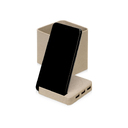 Настольный органайзер Cubic с функциями USB-хаба и беспроводной зарядки для нанесения логотипа