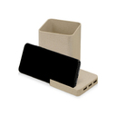 Настольный органайзер Cubic с функциями USB-хаба и беспроводной зарядки для нанесения логотипа