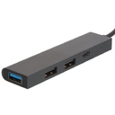 USB-хаб «Command» с коннектором 2-в-1 USB-C и USB-A, 2.0/3.0 для нанесения логотипа