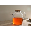 Стеклянный чайник с бамбуковой крышкой «Sencha M» для нанесения логотипа