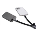Ремешок-держатель для телефона с зарядным кабелем USB-C - USB-C «Lany Wristband Charge Eco» для нанесения логотипа