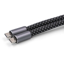 Ремешок-держатель для телефона с зарядным кабелем USB-C - USB-C «Lany Wristband Charge Eco» для нанесения логотипа