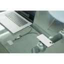 Ремешок-держатель для телефона с зарядным кабелем USB-C - USB-C «Lany Wristband Charge Eco» для нанесения логотипа