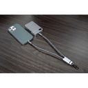 Ремешок-держатель для телефона с зарядным кабелем USB-C - USB-C «Lany Wristband Charge Eco» для нанесения логотипа