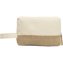 Косметичка «Jute» с ручкой из хлопка и джута для нанесения логотипа