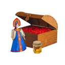 Подарочный набор: кукла фарфоровая, мёд с гецким орехом для нанесения логотипа