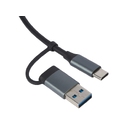 USB-хаб «Link» с коннектором 2-в-1 USB-C и USB-A, 2.0/3.0 для нанесения логотипа