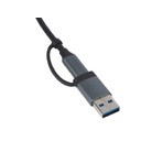 USB-хаб «Link» с коннектором 2-в-1 USB-C и USB-A, 2.0/3.0 для нанесения логотипа