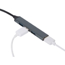 USB-хаб «Link» с коннектором 2-в-1 USB-C и USB-A, 2.0/3.0 для нанесения логотипа