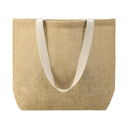 Сумка Jute джутовая с широким дном и карманом для нанесения логотипа