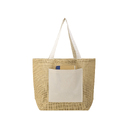 Сумка Jute джутовая с широким дном и карманом для нанесения логотипа