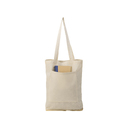Складная сумка Jute из хлопка и джута с карманом для нанесения логотипа