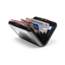 Футляр "Trust" для банковских карт и визиток с RFID - защитой от считывания данных, серебристый для нанесения логотипа