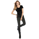 Футболка женская Exact 190 Top/women, черная/black, размер M для нанесения логотипа