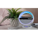 Bluetooth колонка "Smart Orb" 5Вт с беспроводным (15W) ЗУ, лампой, часами, FM радио для нанесения логотипа