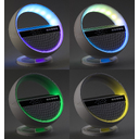 Bluetooth колонка "Smart Orb" 5Вт с беспроводным (15W) ЗУ, лампой, часами, FM радио для нанесения логотипа
