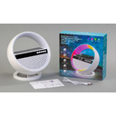 Bluetooth колонка "Smart Orb" 5Вт с беспроводным (15W) ЗУ, лампой, часами, FM радио для нанесения логотипа