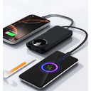 Зарядное устройство "Phantom" 10000 mAh с 4мя встроенными кабелями и цифровым индикатором заряда для нанесения логотипа