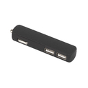 Автомобильное зарядное устройство "Slam" с 2-мя разъёмами USB, покрытие soft touch для нанесения логотипа