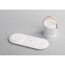 Настольная беспроводная (15W) зарядная станция "Smart Home" с bluetooth колонкой-лампой для нанесения логотипа