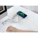 Настольная беспроводная (15W) зарядная станция "Smart Home" с bluetooth колонкой-лампой для нанесения логотипа