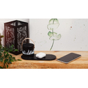 Настольная беспроводная (15W) зарядная станция "Blacksmith" с bluetooth колонкой с подсветкой логотипа для нанесения логотипа