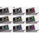 Настольная складная подставка "Cool Mat" с беспроводным (15W) ЗУ, сенсорной подсветкой логотипа, функцией MagSafe и ковриком для мыши для нанесения логотипа