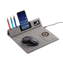 Настольная складная подставка "Cool Mat" с беспроводным (15W) ЗУ, сенсорной подсветкой логотипа, функцией MagSafe и ковриком для мыши для нанесения логотипа