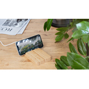 Беспроводное (10W) зарядное устройство "Bamboo Power" 5000 mAh с подставкой под смартфон, бамбук для нанесения логотипа