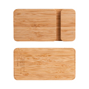 Беспроводное (10W) зарядное устройство "Bamboo Power" 5000 mAh с подставкой под смартфон, бамбук для нанесения логотипа